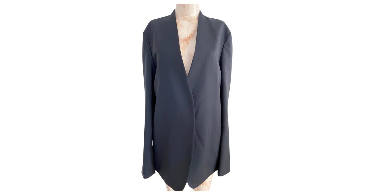 Maison Martin Margiela Black Collarless Blazer ref.300220 - Joli