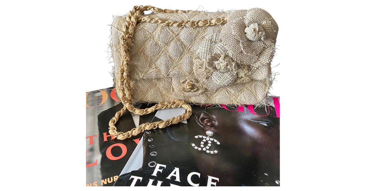 Timeless/classique linen handbag Chanel Beige in Linen - 32208746