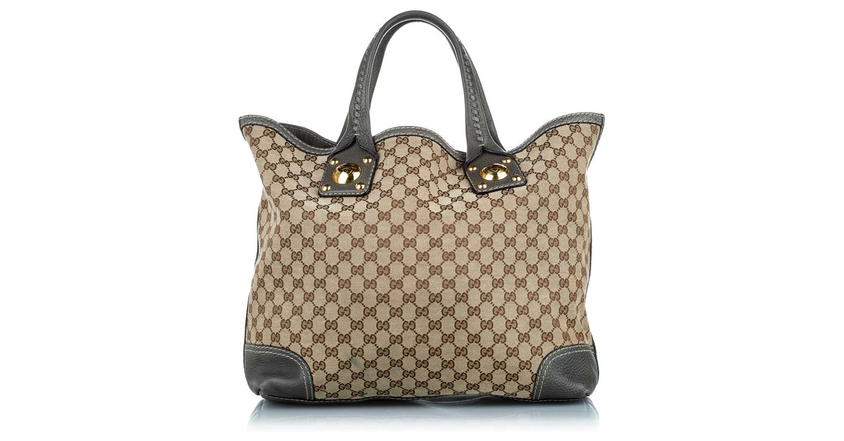 Gucci Tote Bag Vintage n.a. Brown Cloth ref.995884 - Joli Closet