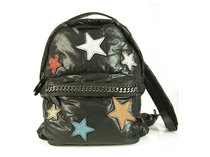 Stella McCartney Black Backpack with Colorful Embellishments Stella McCartney Black Shaggy Dear Faux Leather Star  main image 3