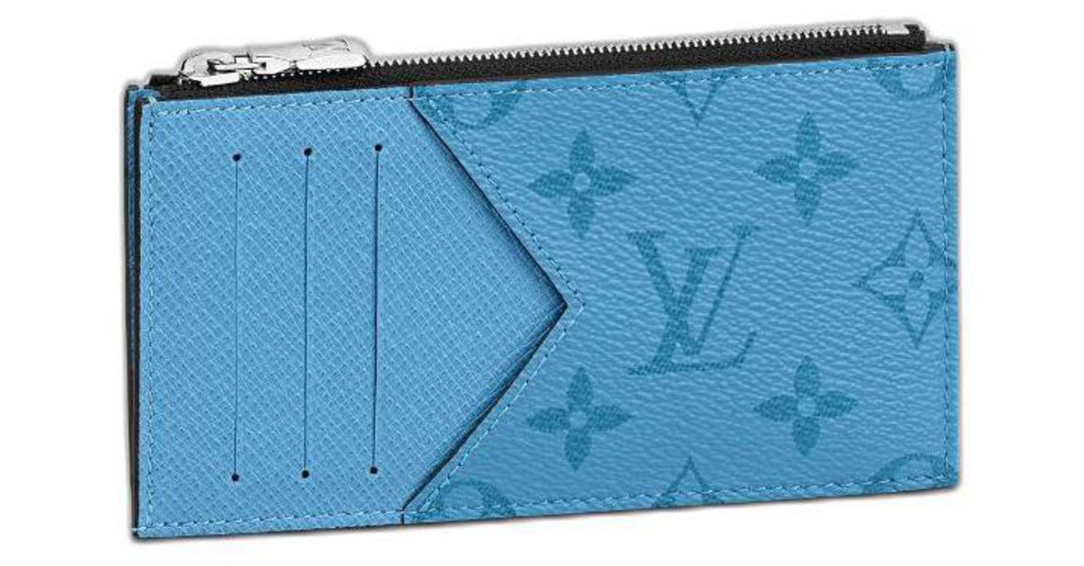 Louis Vuitton Pre-Loved Taigarama zipped cardholder for Men - Blue in  Kuwait