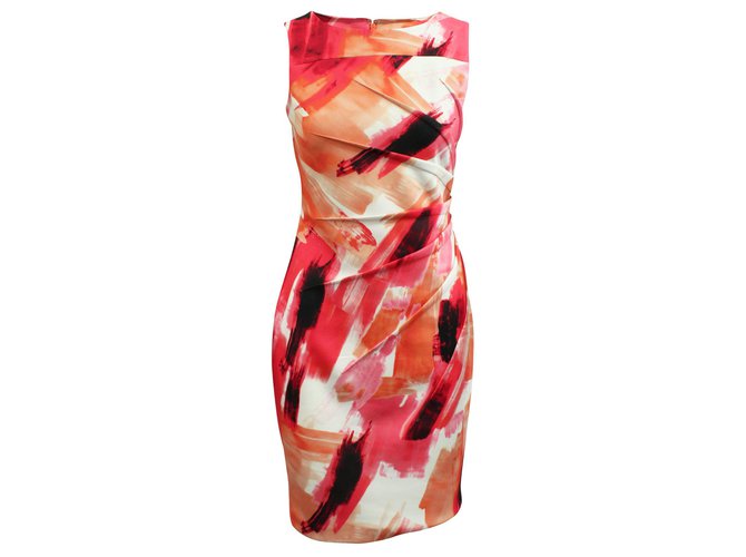 Calvin Klein Coral Abstract Print Dress Polyester ref.JC307997 (Sold) -  Joli Closet
