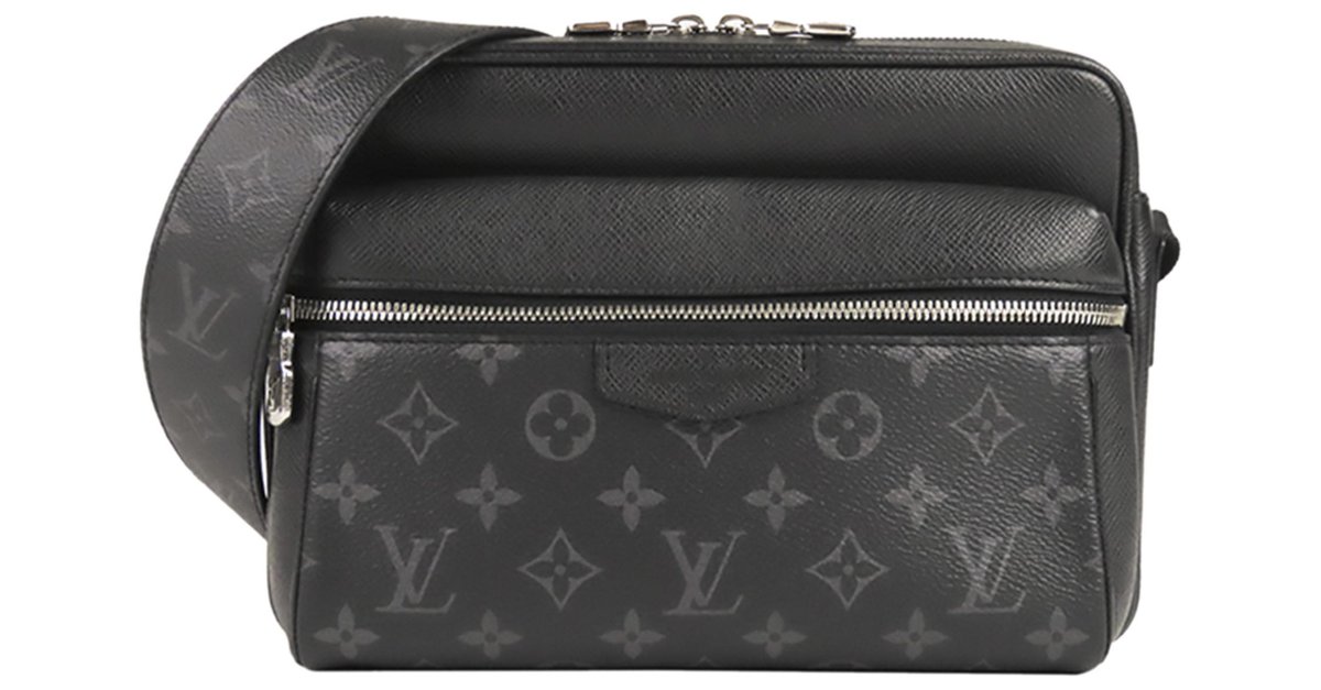 Louis Vuitton Black Monogram Eclipse Canvas and Taiga Leather Outdoor  Messenger Bag Louis Vuitton