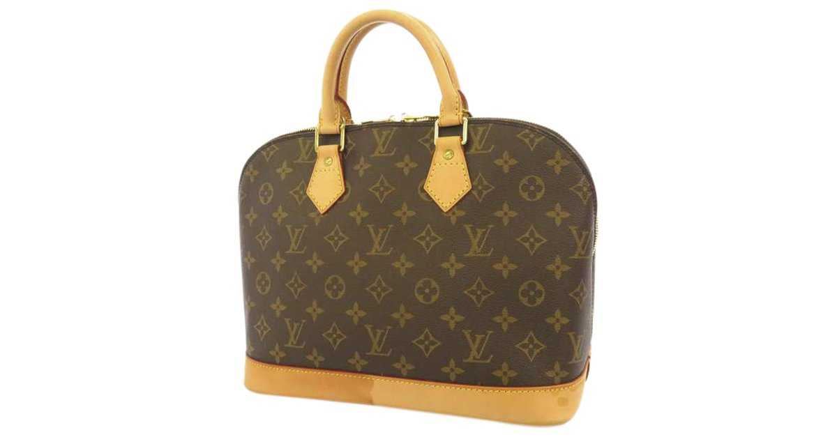 Louis Vuitton Brown Monogram Alma PM Leather Cloth ref.173845