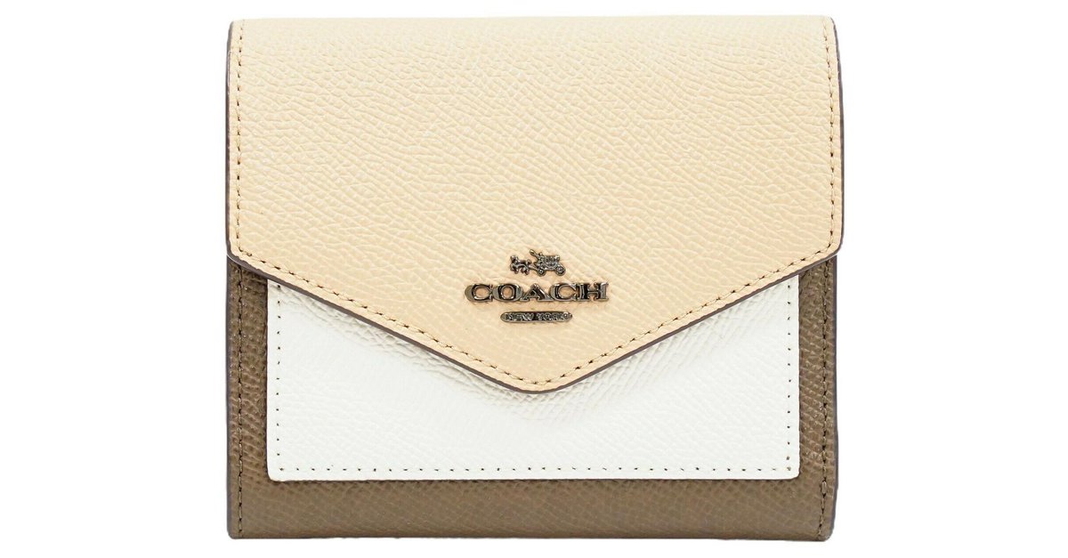 Coach wallet beige sale