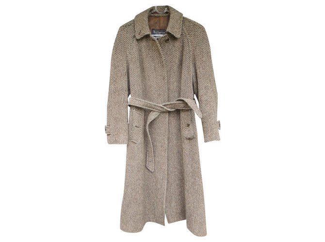 Vintage Burberrys Tweed Coat - Etsy