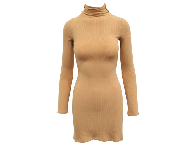 Reformation Nude Slim-Fit Long Sleeve Dress Flesh Tencel Lyocell ref.JC316617 (Sold) - Joli Closet Reformation Nude Slim-Fit Long Sleeve Dress Flesh Tencel Lyocell ref.JC316617 (Sold) - Joli Closet
