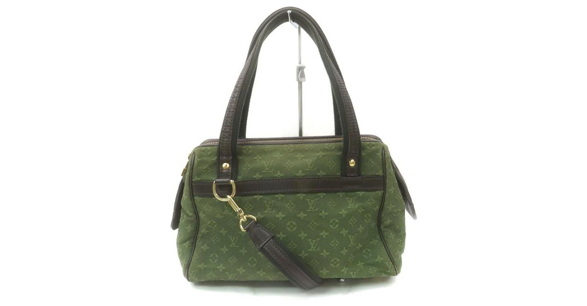 Louis Vuitton Khaki Green Monogram Mini Lin Josephine PM Speedy Bag wit  Strap For Sale at 1stDibs