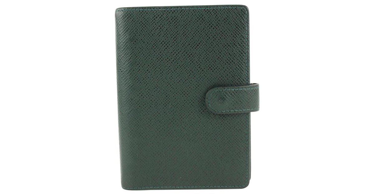 Louis Vuitton Taïga Small Ring Agenda PM Cover - Green Books