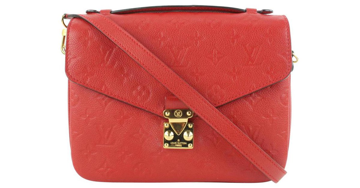 Louis Vuitton Pochette Metis Empreinte Cerise Red - LVLENKA Luxury