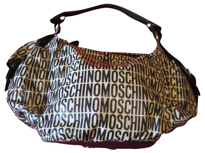 Sac à Main Moschino En Satin - Occasion En Parfait état, Multicolore, Fabriqué En Italie