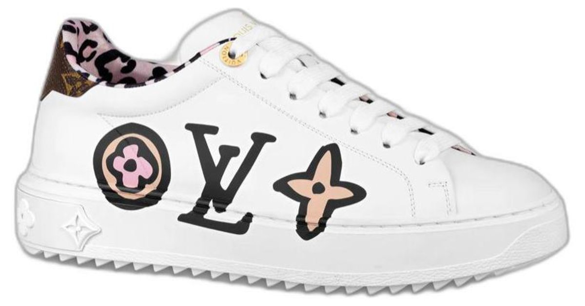 Louis Vuitton LV Time Out trainers White Leather ref.320994 - Joli