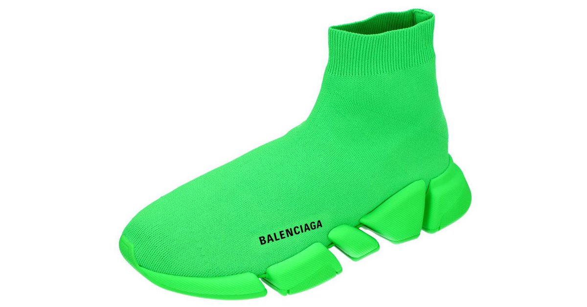 Balenciaga Speed 2.0 SNEAKER Green Polyamide Nylon ref.321073