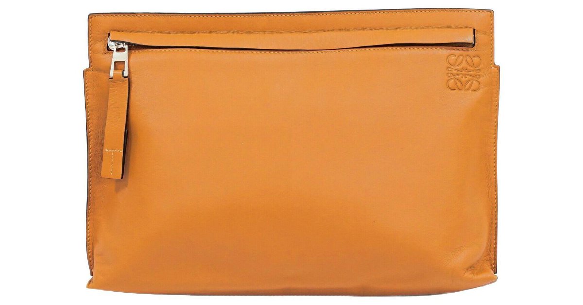 Louis Féraud Clutch bags Brown Exotic leather ref.486902 - Joli Closet