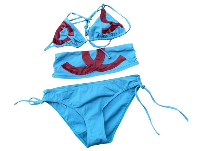 Maillot De Bain Bleu 2 Pièces