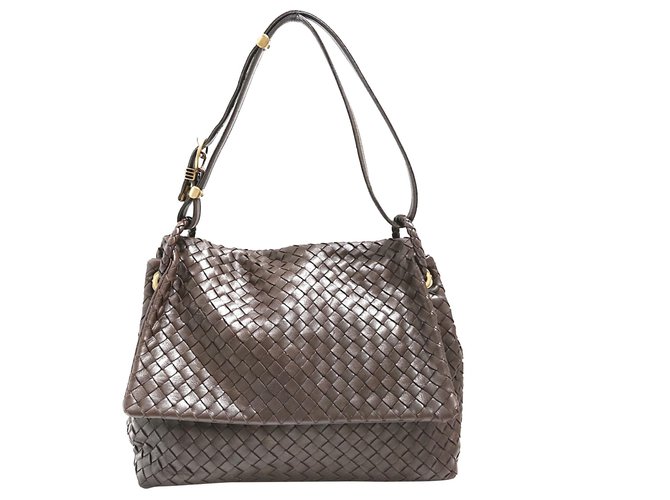 【BOTTEGA VENETA】Intreciato Flap Shoulder Bag/全国送料込み Bottega Veneta Black Intrecciato Nappa Leather Flap Shoulder