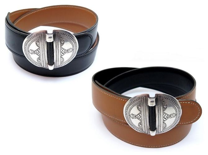 Hermès HERMES BELT TOUAREG BUCKLE SILVER T75 REVERSIBLE  display picture 1