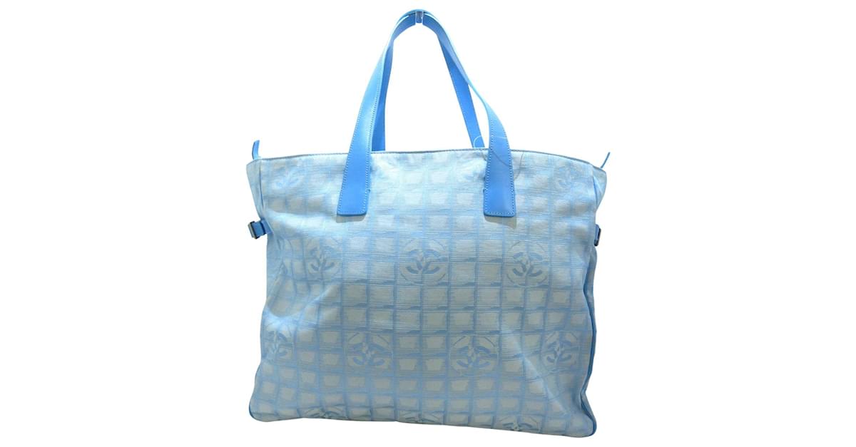Chanel Travel bag Blue Cloth ref.333233 - Joli Closet