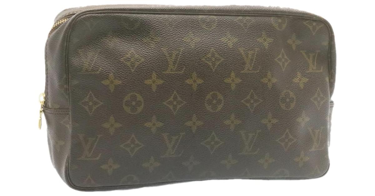 Louis Vuitton Monogram Trousse Toilette 28 M47522 Brown Cloth ref