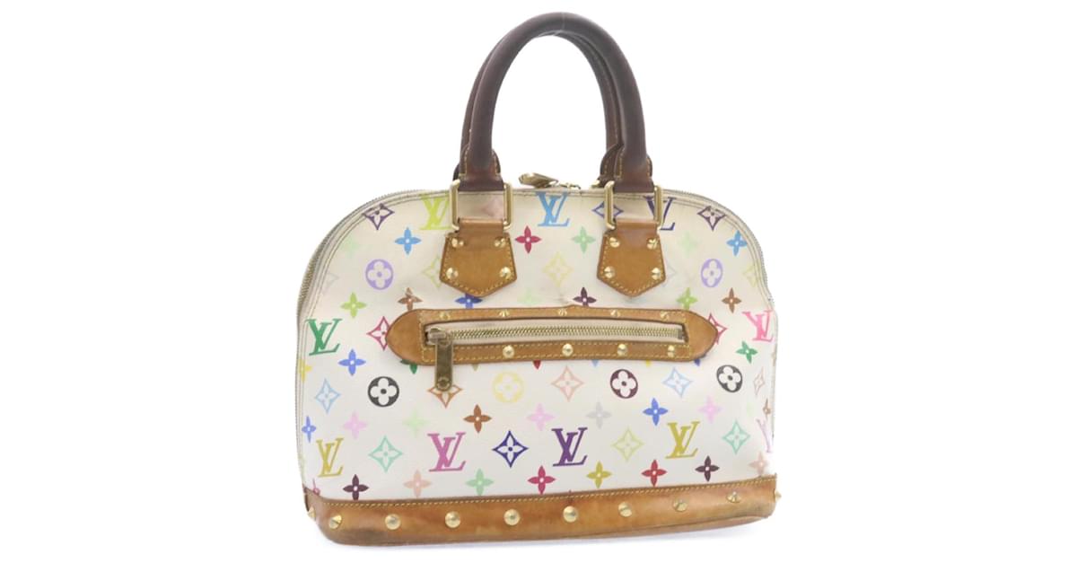 LOUIS VUITTON Monogram Multicolor Alma Hand Bag White M92647 LV Auth 22433  Cloth ref.335194 - Joli Closet