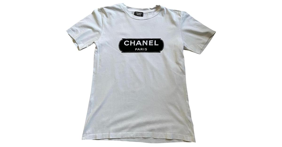 Chanel Uniform tshirt Black White Cotton ref869286  Joli Closet