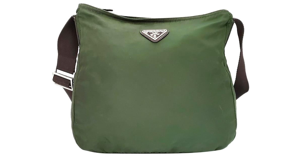 Prada 2Way Shoulder Bag Hand Bag Nylon Green Auth th1947 ref.430902 - Joli  Closet