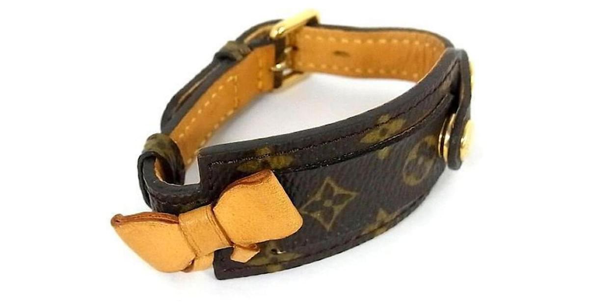 Louis Vuitton Monogram Baxter Dog Collar Leather ref.337747 - Joli