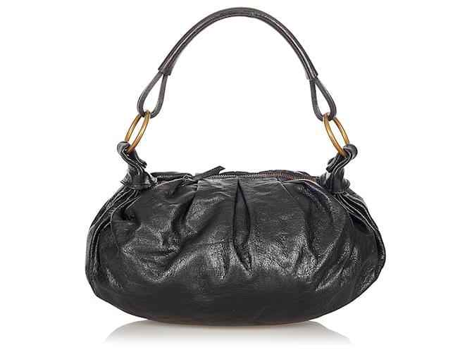 ショルダーバッグ・ポシェット MIU MIU Women Shoulder Bags 5BD270VOOOACRM F0002 NERO Black Miu Miu Leather Shoulder Bag | Black | FARFETCH