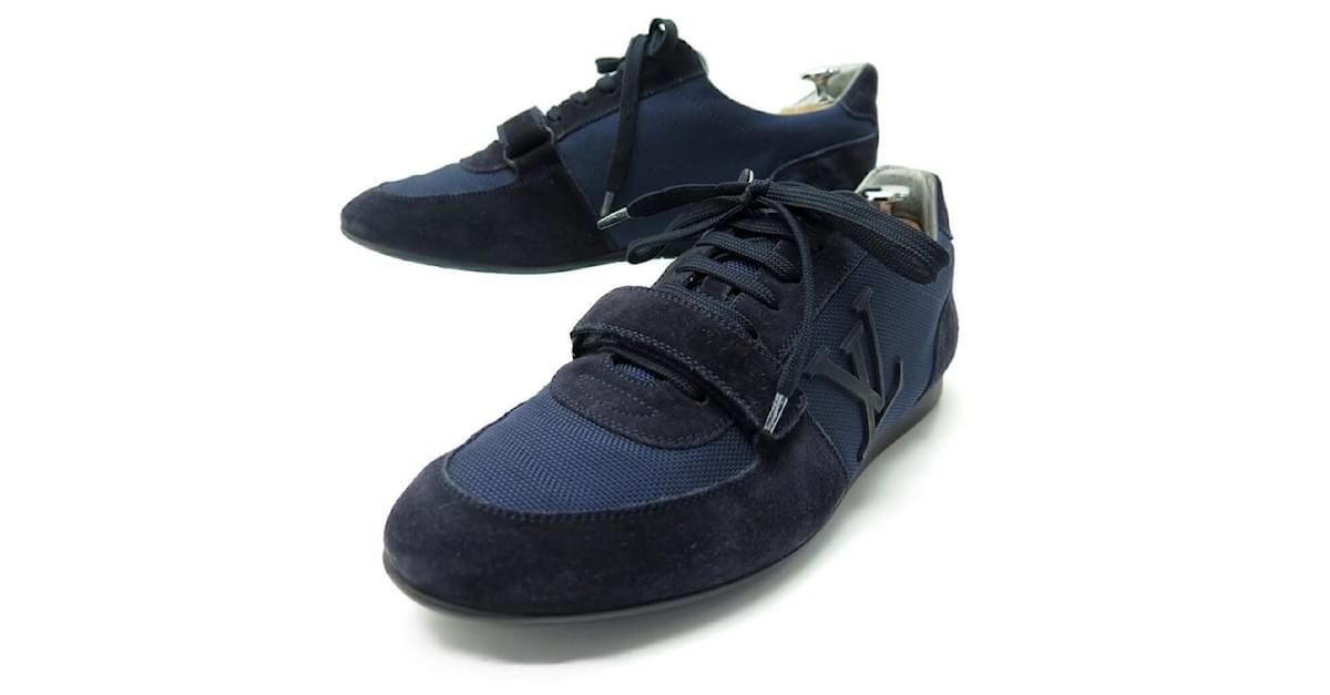 NEW LOUIS VUITTON sneakers SHOES 43 9 NAVY BLUE CANVAS SNEAKERS SHOES Cloth  ref.340903 - Joli Closet
