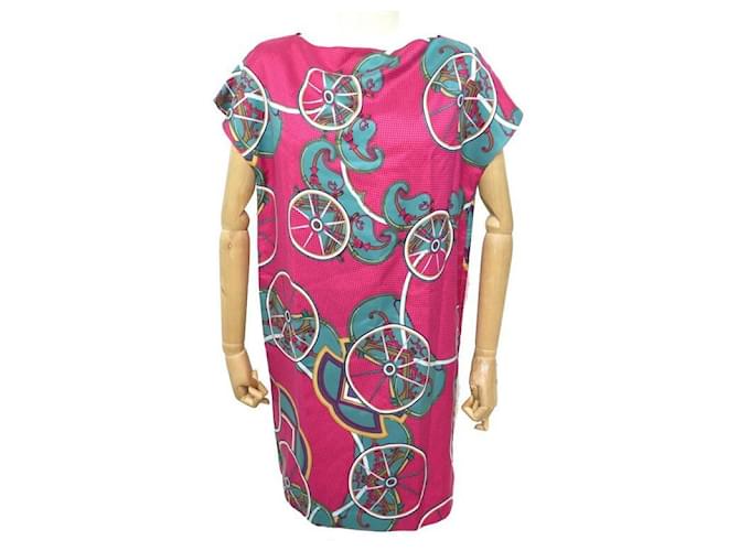 fuschia silk dress