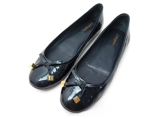 LOUIS VUITTON BALLERINAS DEBBIE SHOES BLUE PATENT LEATHER