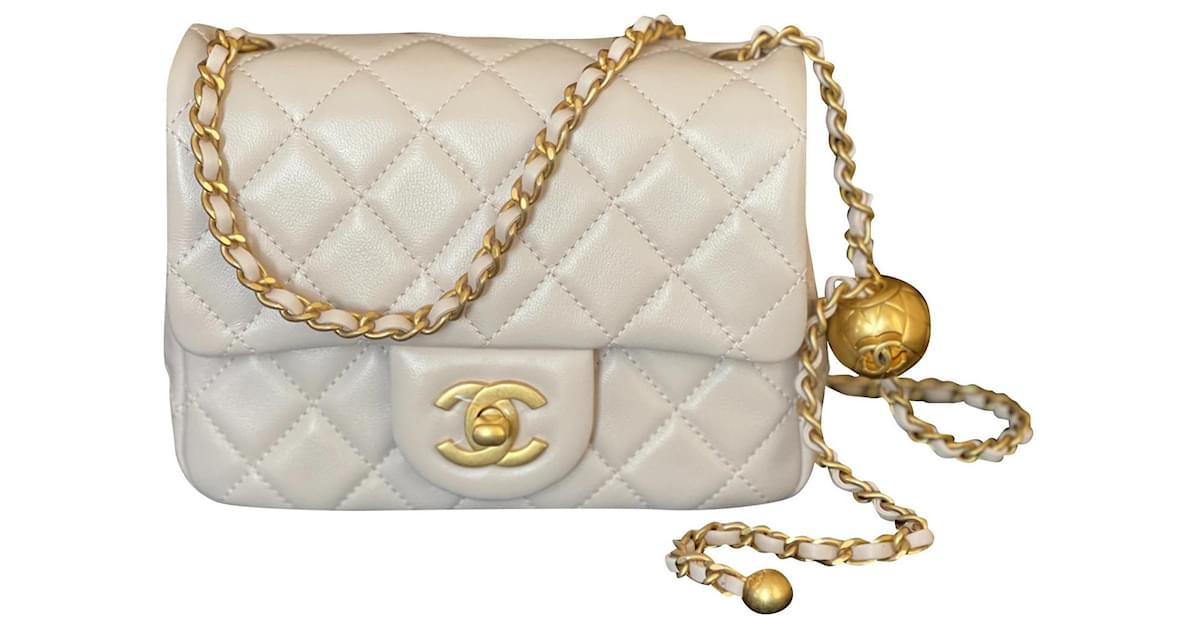 CHANEL 22S Mini Flap Pearl Crush in Purple Lambskin with GHW