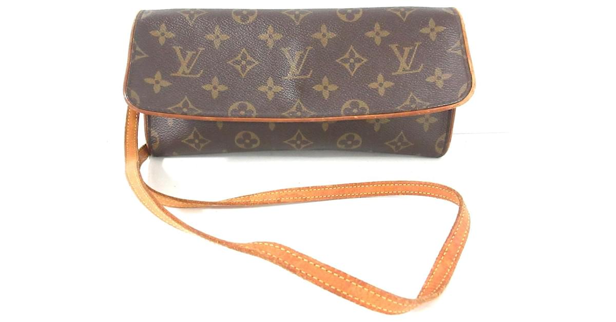 Louis Vuitton Pochette Twin GM Brown Cloth ref.344652 - Joli Closet