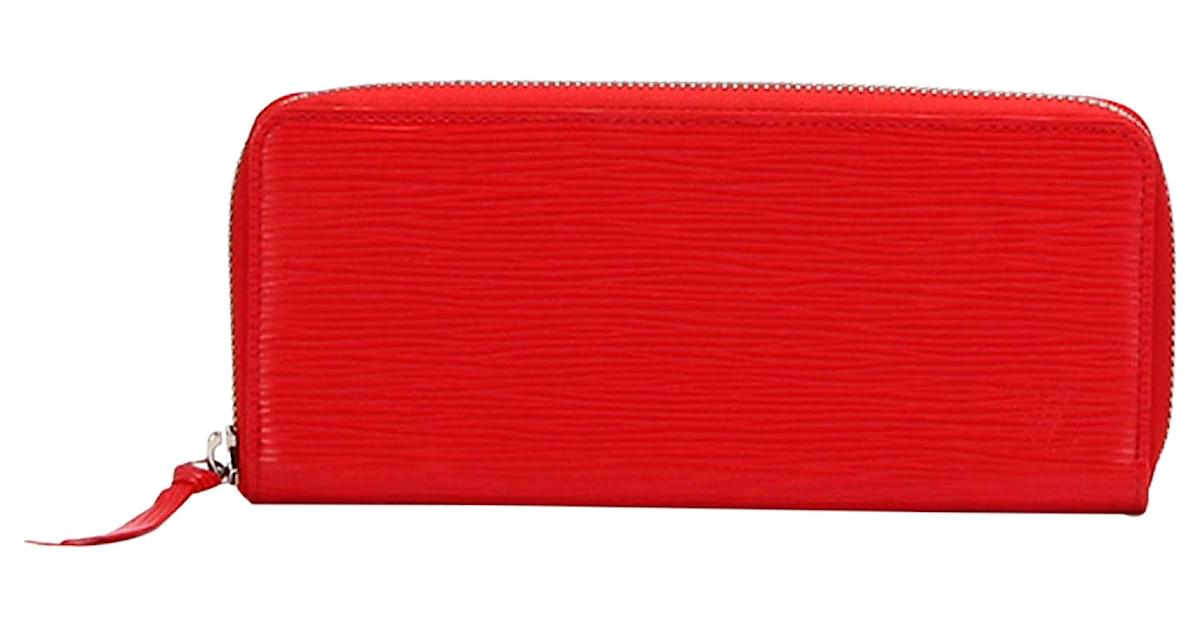 Louis Vuitton Red Epi Clemence Wallet Leather ref.345828 - Joli Closet