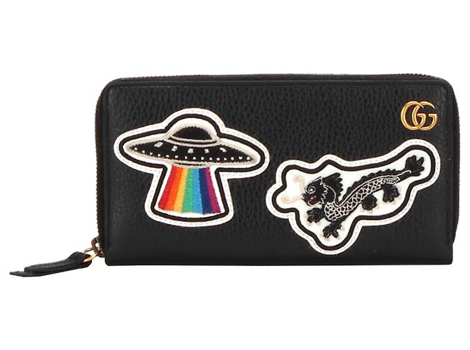 Gucci Black UFO and Chinese Dragon Zip 