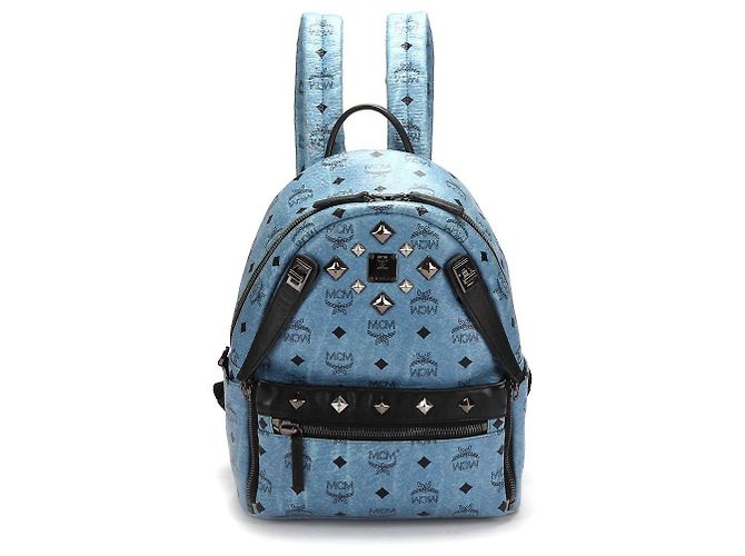 MCM Rucksack Backpack Blue Cloth ref.351304 - Joli Closet display picture 3