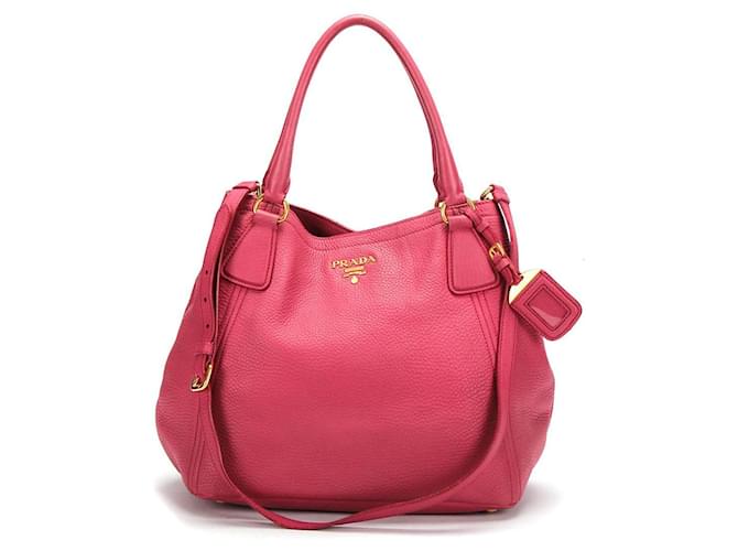Prada 2Way Shoulder Bag 204 Pink Leather ref.351313 - Joli Closet
