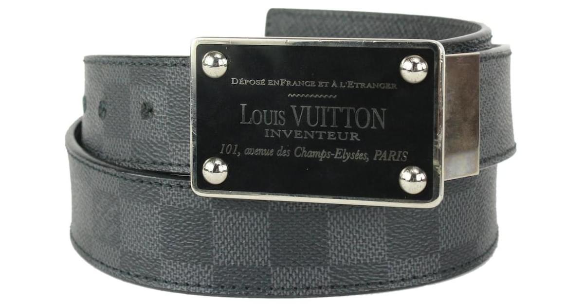 Louis Vuitton, Accessories, Louis Vuitton Mens Damier Graphite Canvas Belt  Only No Buckle 38 Made In Spain