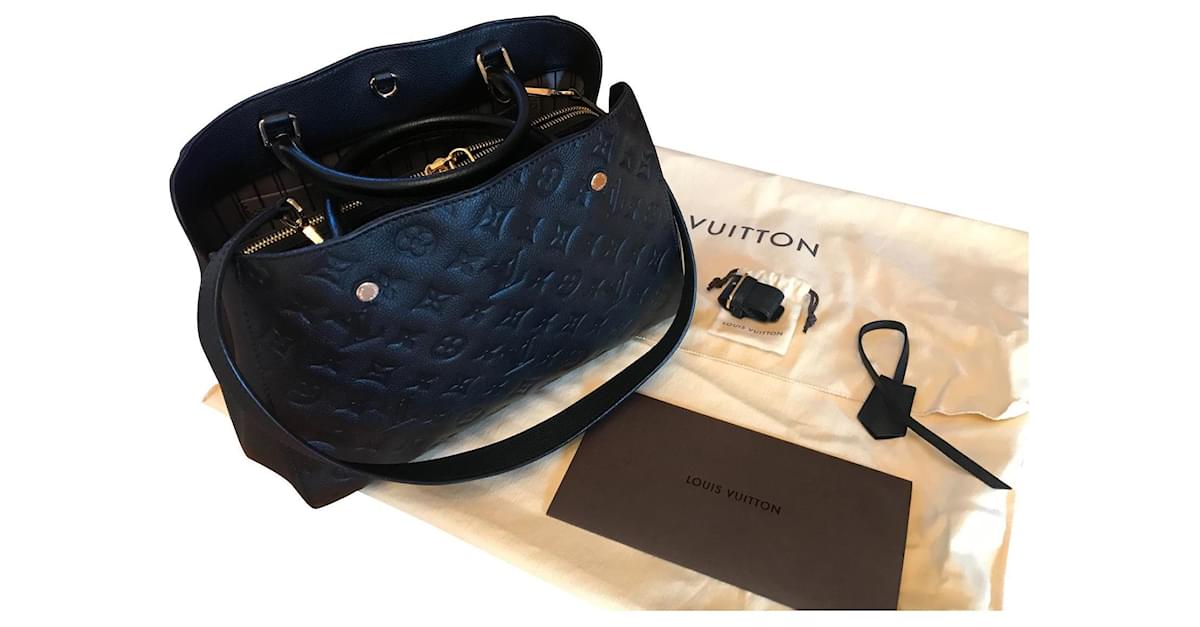 Louis Vuitton Montaigne MM Monogram Black Leather ref.351428