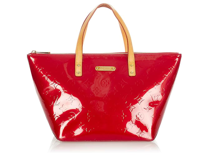 Louis Vuitton Red Vernis Bellevue PM Cuir Cuir vernis Marron Rouge