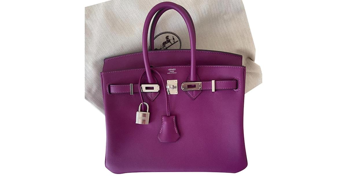 Hermès Birkin 25 Purple Leather ref.356833 - Joli Closet