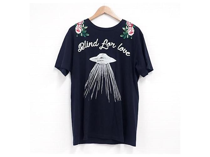 GUCCI グッチ 半袖Tシャツ Blind For Love UFO ブラック GUCCI グッチ 半袖Tシャツ Blind For Love UFO ブラック