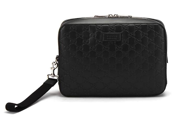 Gucci Guccissima Leather Clutch Bag Black ref.361473 - Joli Closet