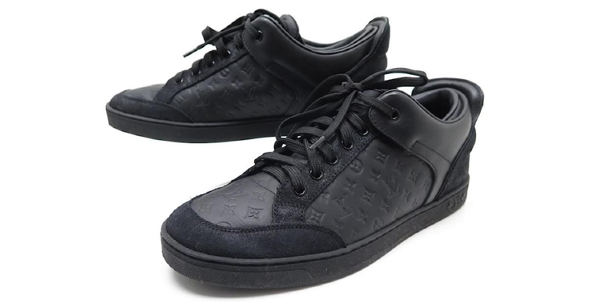 LOUIS VUITTON sneakers SHOES 10 44 BLACK CANVAS SHOES Cloth ref.574177 -  Joli Closet