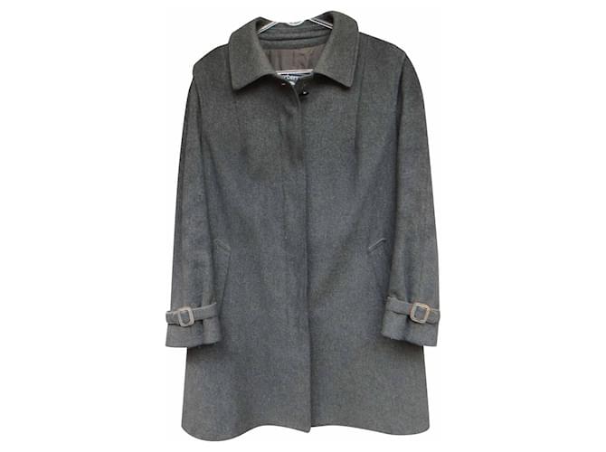 vintage Burberry coat type loden size 42 Grey Wool ref.365332