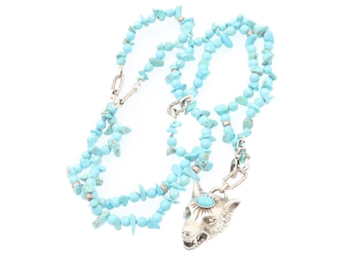 GUCCI Anger Forest Wolf Head Necklace 