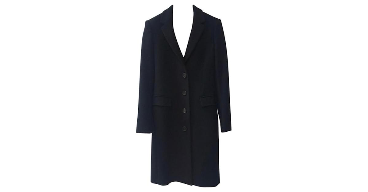 Burberry Black Wool Sidlesham Coat  - Joli Closet