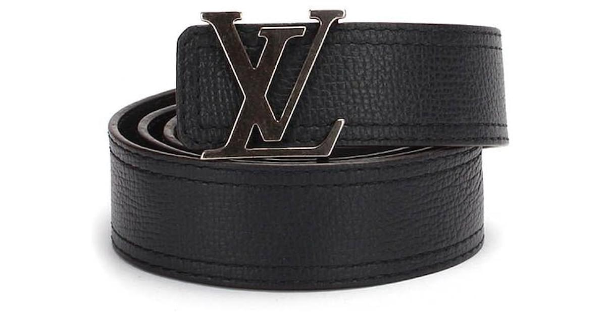 Louis Vuitton Black Studded Leather Clous Initiales Waist Belt