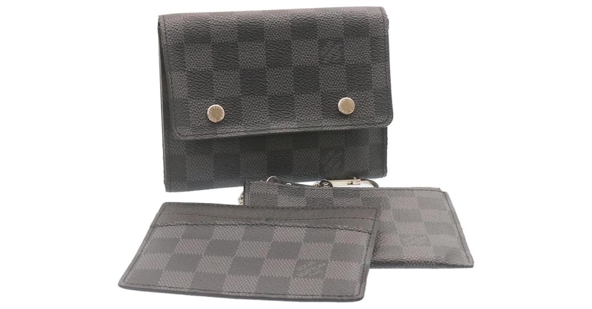 Louis Vuitton Damier Graphite Compact Snap Modulable Wallet 22lr0307 Grey  Black Coated Canvas Clutch, Louis Vuitton