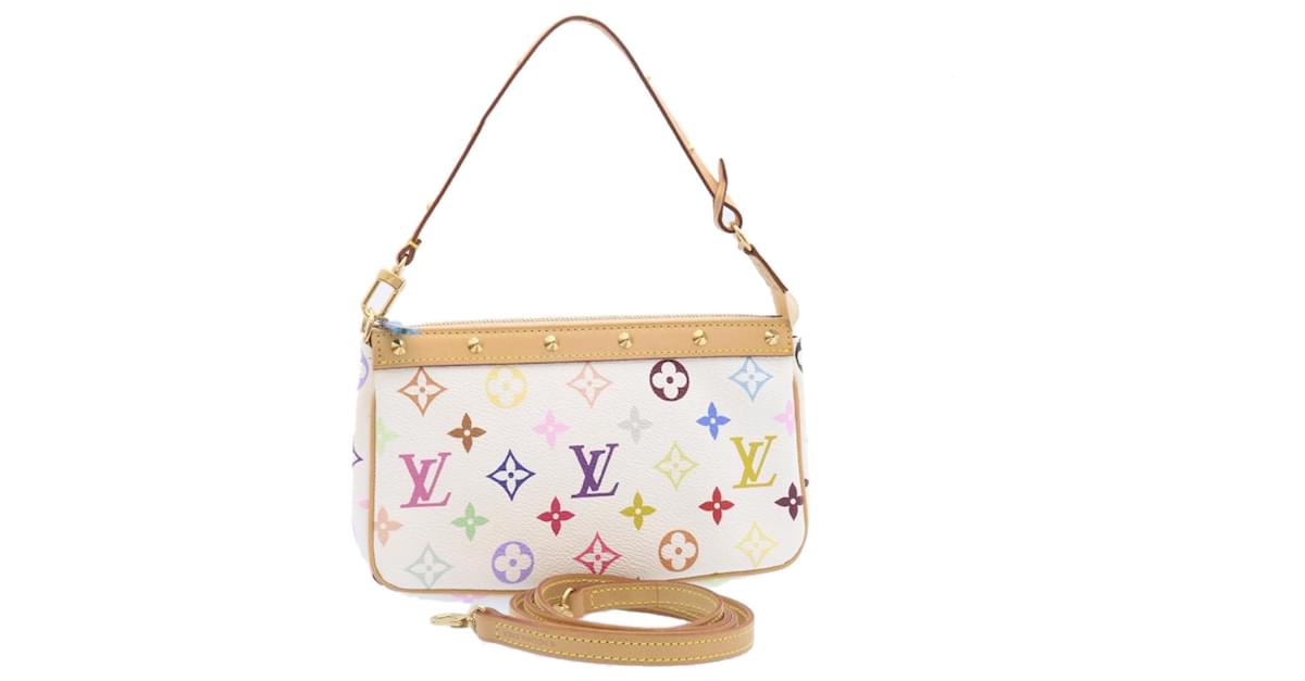 LOUIS VUITTON Monogramm Mehrfarbige Pochette Accessoires Tasche Weiß  M.92649 bin508G Mehrfarben ref.634936 - Joli Closet